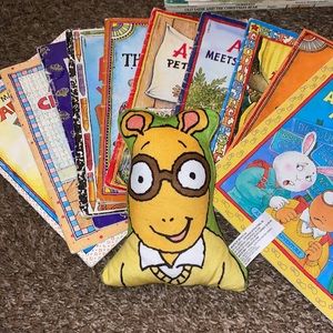 10 Arthur Books by Marc Brown & Plushie Arthur
